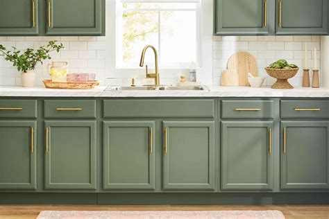 sage green kitchen cabinets painted